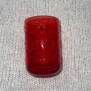 Red plastic cup with Bow Design